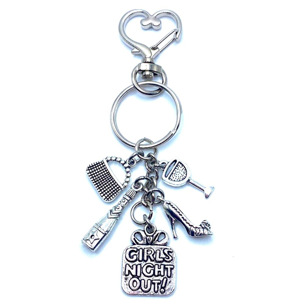 Girls Night Out Keychain Bag Charm May Be Personalized